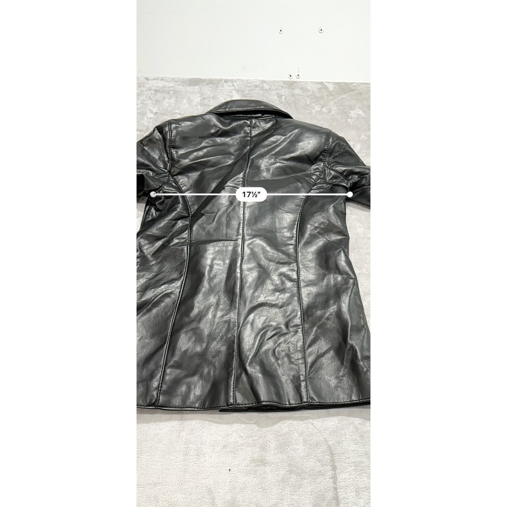 Reportage RGA Leather Jacket Men's Size Small Black Buttons See Flaws NWT - Picture 6 of 9